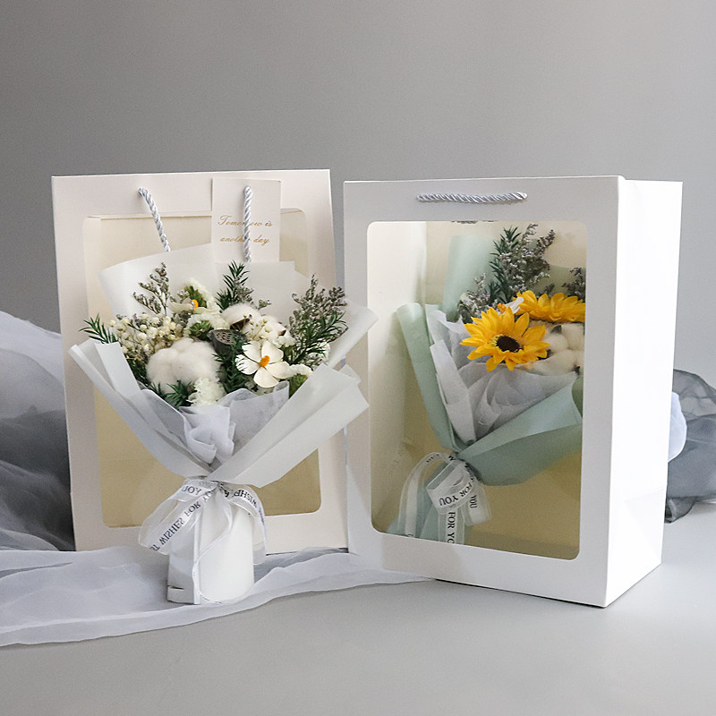 Sunflower full of stars kapok dried flowers bouquet soap flower to send girlfriend creative girls birthday gift Valentine's Day
