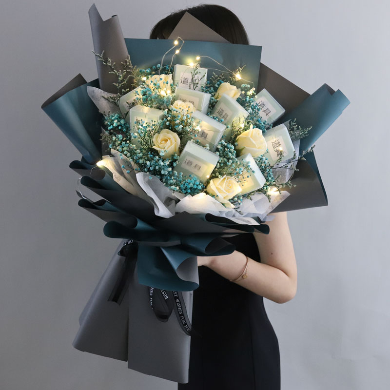 Full Stars Dry Flowers Bouquet Sunflower Scented Tea Smoke Perpetual Raw Flowers Creative Gift Box Soap Flowers Valentine's Day Birthday Gifts