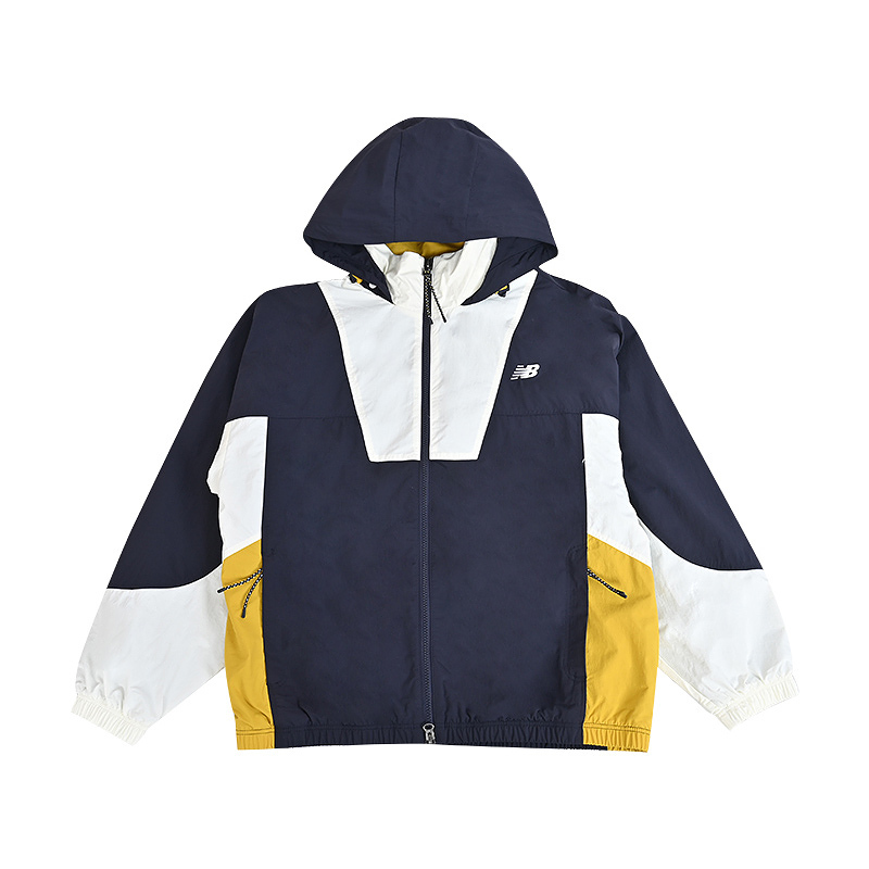 New Balance Nb New Men's Hooded Woven Jacket with Color Matching and Versatile Sports Jacket Mj6185Iu