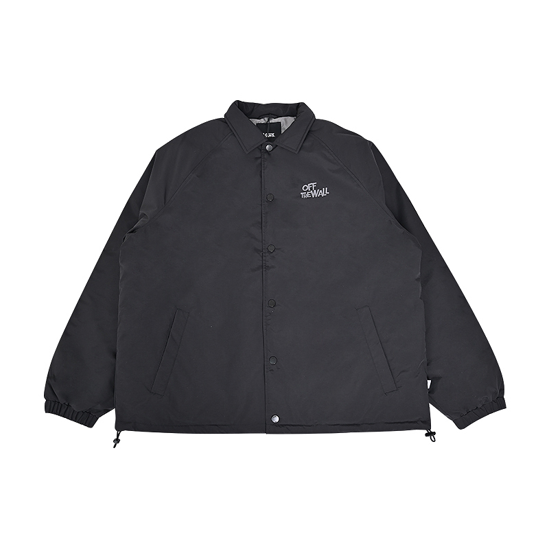 Vans New Men's Comfortable Cotton Jacket, Sports Casual Versatile Lapel Jacket Vn000Trkblk
