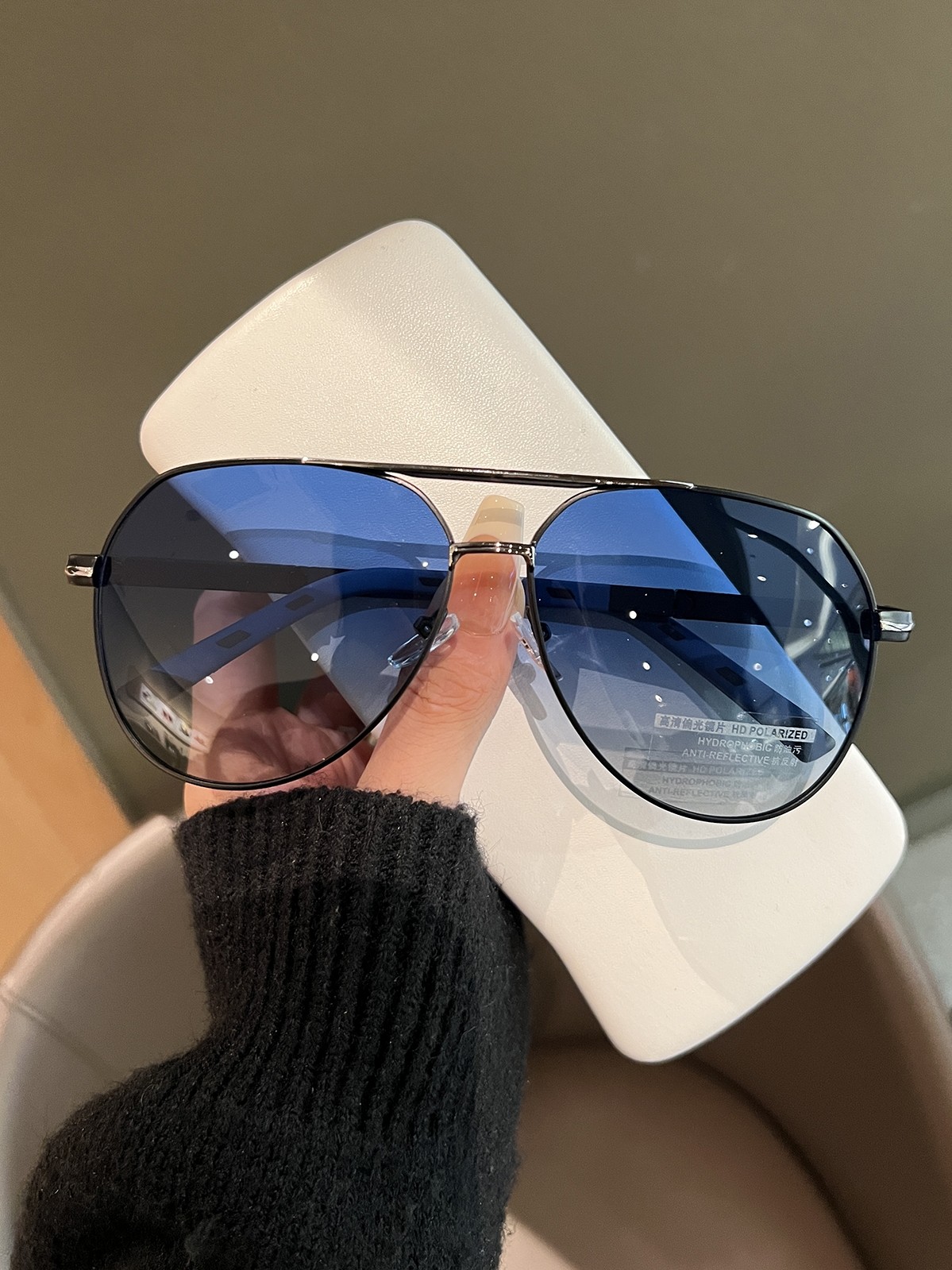 Anti-Uv Glare Sunglasses for Men, Special for Driving, High-Definition Polarized Sunglasses, Outdoor Sun Protection, Fishing Toad Glasses