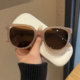 Liu Yifei's Same Style Sunglasses, Brown Glasses for Women, High-End Korean Style Trendy Uv Protection Sunglasses, Xu Hongdou
