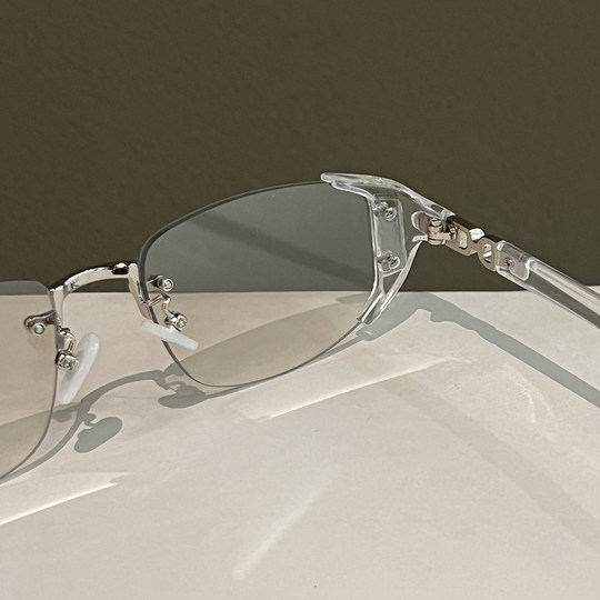 Retro frameless y2k mercury sunglasses for women 2025 new Internet celebrity street photography concave shape sunglasses anti-UV