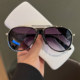 Pilot Sunglasses 2025 New Model Unisex Versatile Large Face Slimming Sunglasses Driving Uv Protection Aviator Glasses