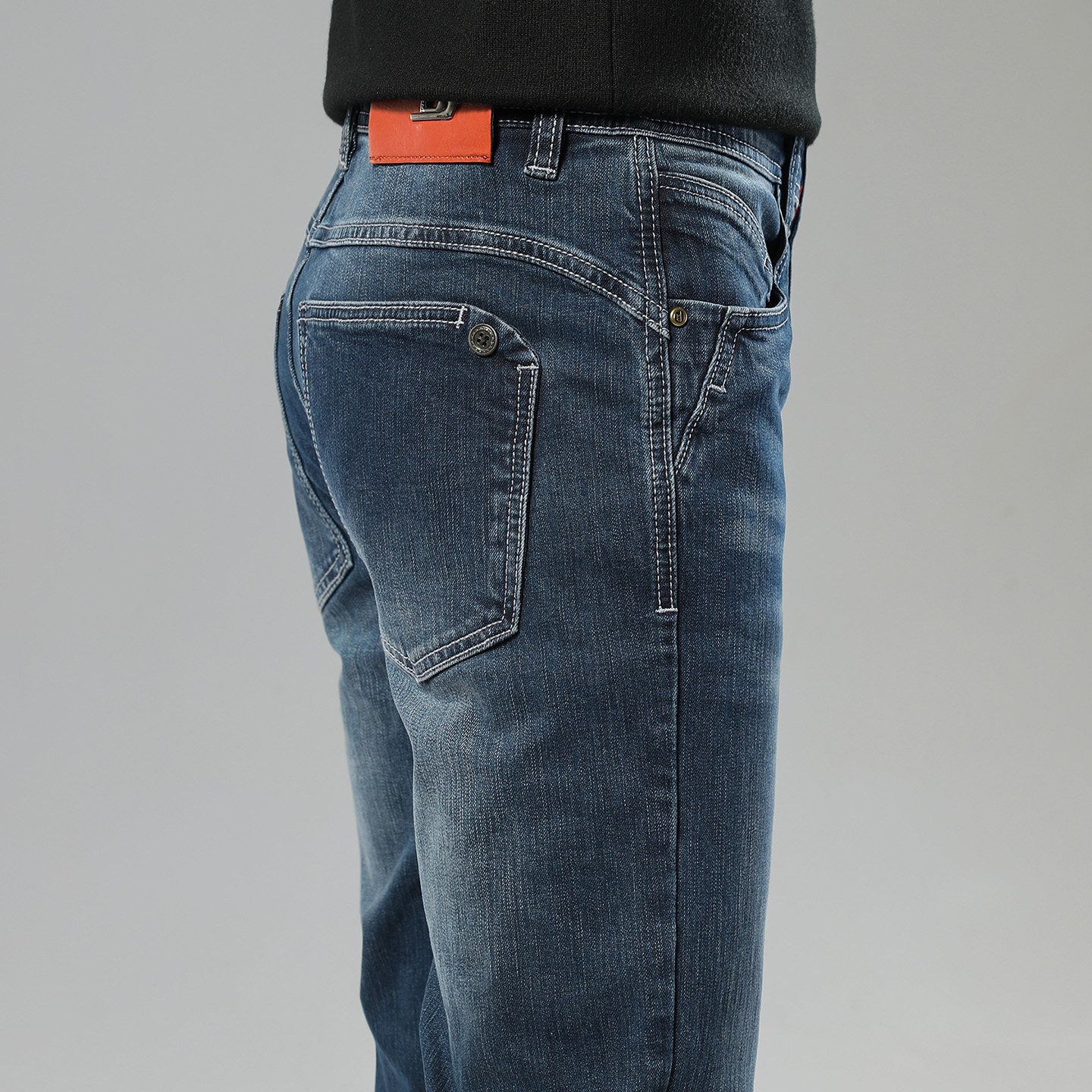High-end light luxury cotton men's jeans 207