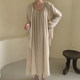 Korean chic French retro pleated collarbone double strap dress + irregular design shawl jacket women