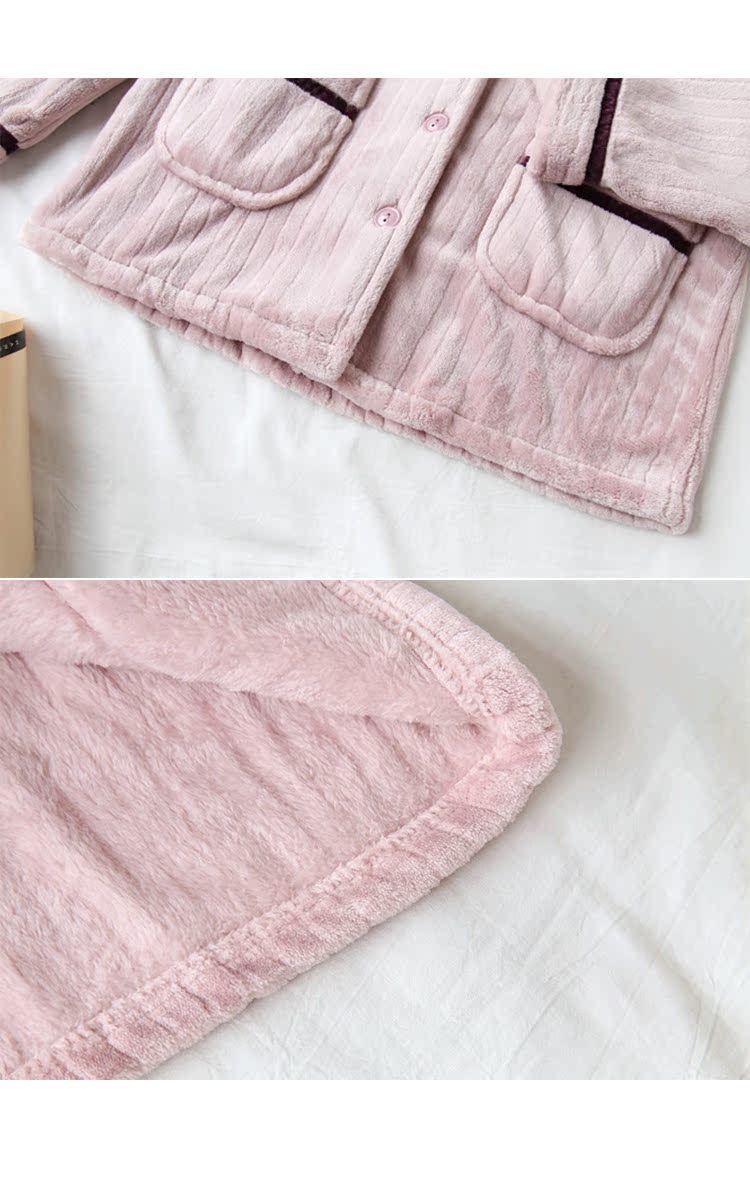 TTIITT / ba cây đồ ngủ đôi mùa đông mới flannel dày ấm áp đồ ngủ ấm áp nam dày bộ jum đẹp