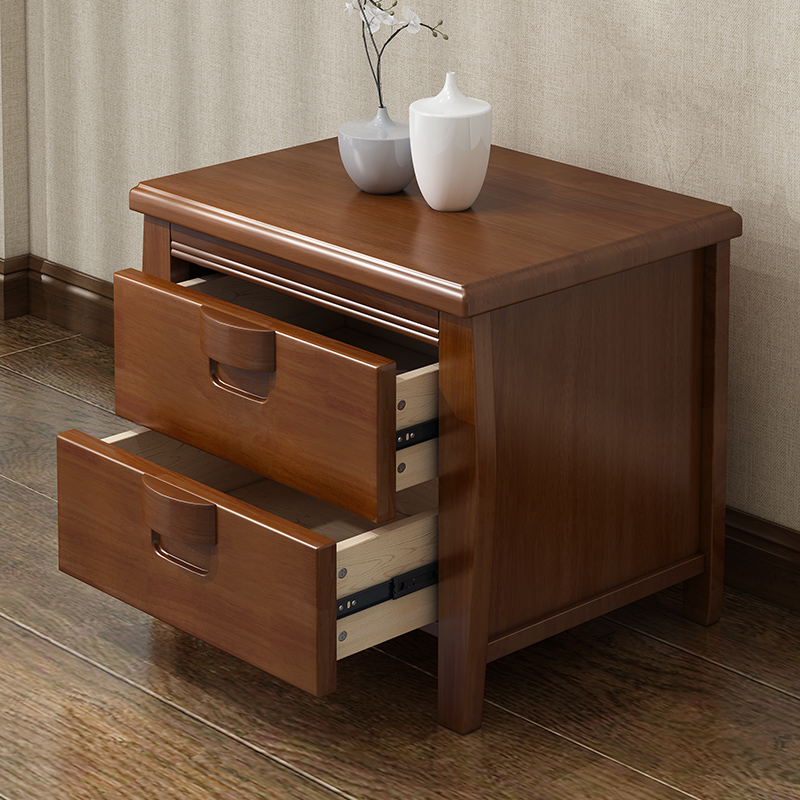 Likeminded Chinese Solid Wood Bed Head Cabinet Modern Practical Bedside Cabinet Corner Cabinet Cabinet minimalist containing cabinet