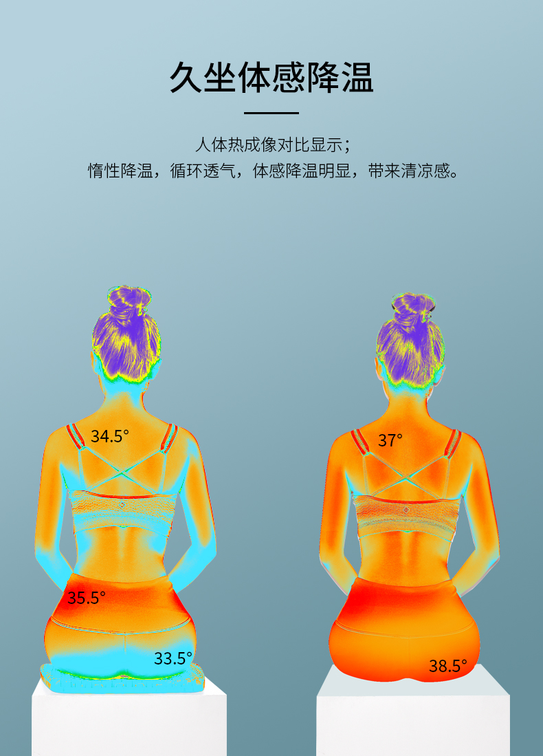 昕科 冰凝胶坐垫 久坐不累 透气释压 图9