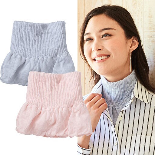 Japan protects cervical vertebrae with neck around the neck keeps warm air conditioning room sleeping neck silk fake collar cold proof