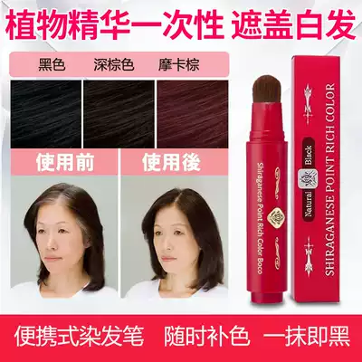 Japan original imported portable pure plant hair dye brush temporary cover white hair disposable hair dye hair pen