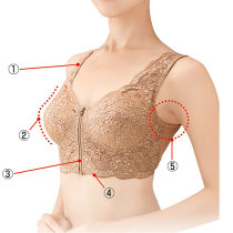Japans original new gathered bra adjusted breast upper support vest type rimless bra underwear bra