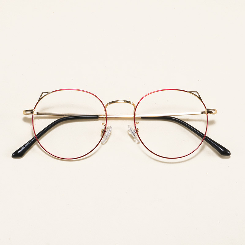 New Japanese cute cat ear glasses frame female tide myopia frame retro literary frame round face personality