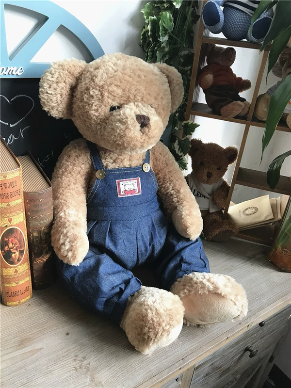 Gấu Teddy Teddy Gấu Bib Quần búp bê Đồ chơi sang trọng Quà tặng sinh nhật - Đồ chơi mềm