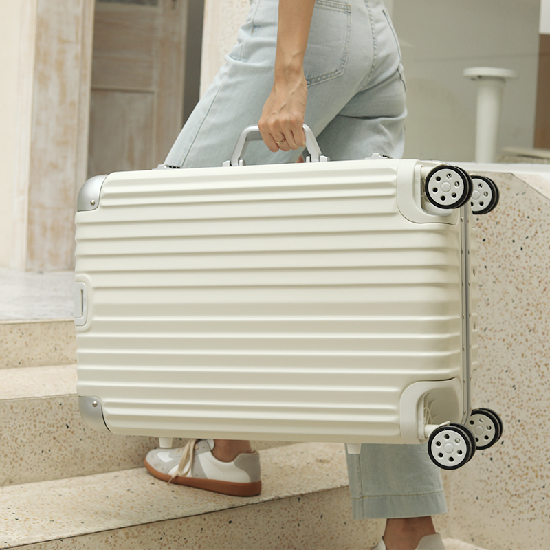 Luggage in red female 24 tide travel male pull rod small 20 inch student boarding suitcase box aluminum frame 26