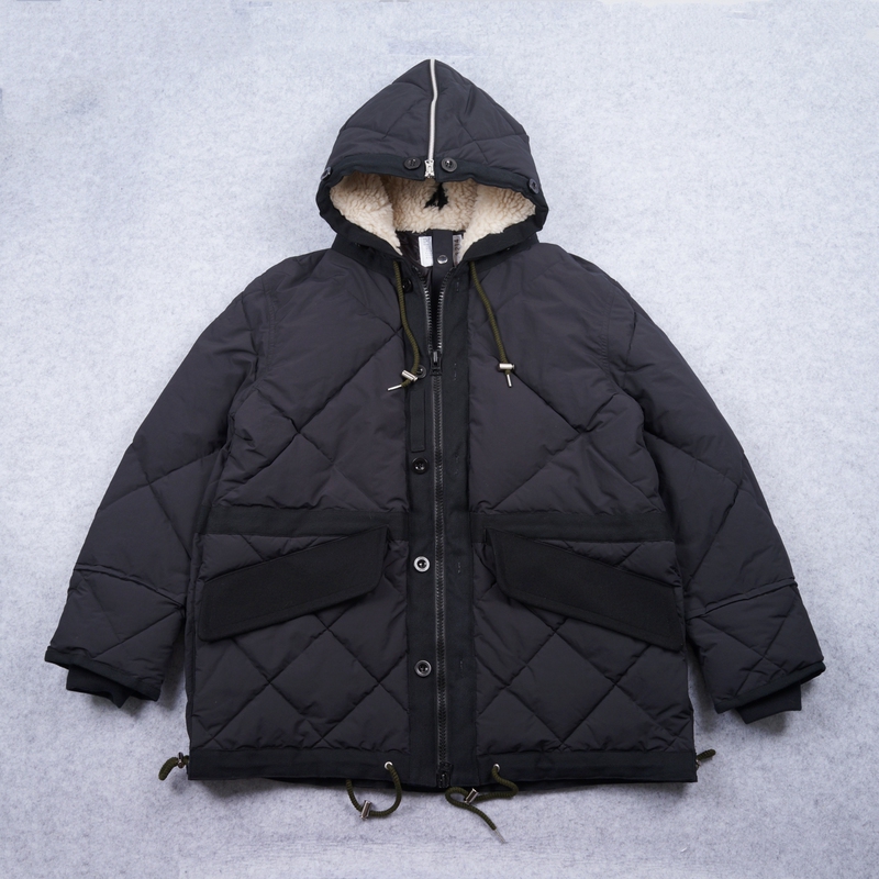 Lamb Fur Collar Japanese Deconstructed Quilted Primaloft Certified Padded Parka Coat, Retail Price 17,000 Yuan