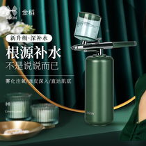 Golden Rice Oxygen Injection Instrument Home Portable Handheld Beauty Salon High-Pressure Facial Spray Hydrating Instrument Essence Introduction Instrument