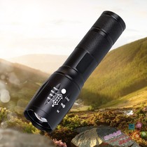 T6LED strong light flashlight charging waterproof outdoor riding camping flashlight super bright five-speed zoom lighting flashlight