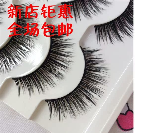 Lông mi giả 3d mô hình siêu nhiên dày và chua mô phỏng lông mi nhân tạo người mới bắt đầu mạng đỏ phần dài COS mi giả katun