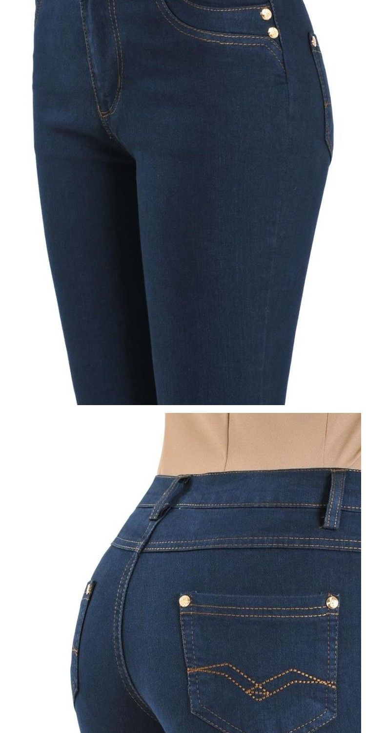 Mùa thu đông mới quần jeans trung niên quần nữ trung niên eo cao quần lọt khe cộng với quần nhung mẹ quần quần giả váy