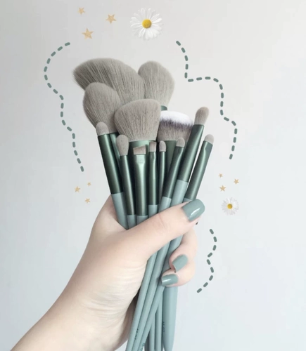 Щетка, кисть, система хранения, мягкие румяна для лица, 13 шт, полный комплект