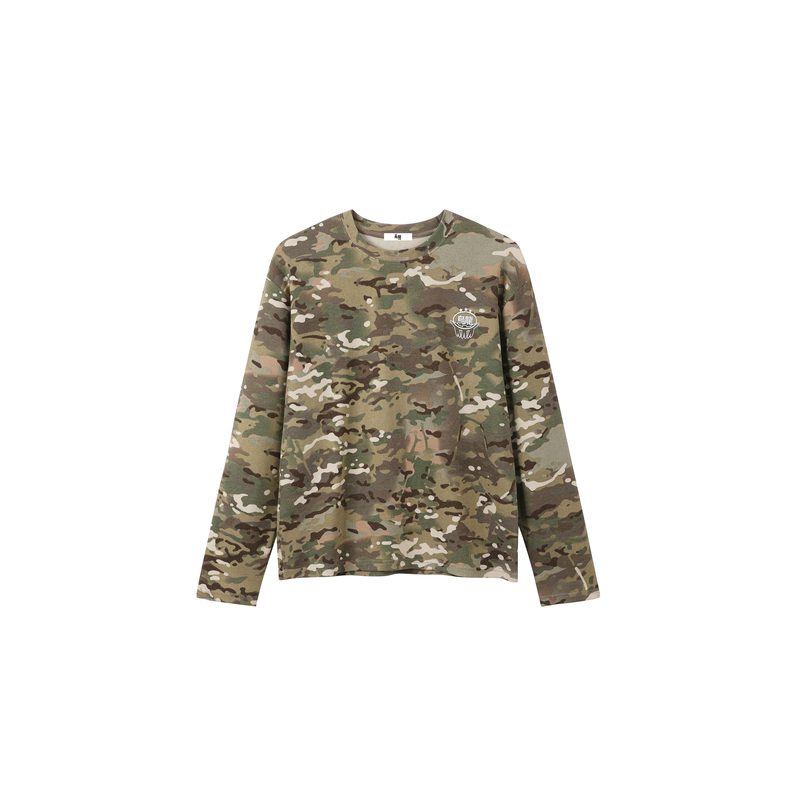 Oolong S2/1 Oolong Print Camouflage Waffle Comfortable Skin-Friendly Spring/Summer Long-Sleeve T-Shirt