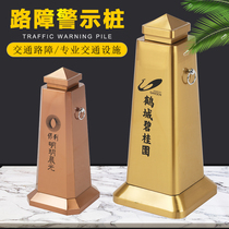 High-end Stainless Steel Road Cone Square Cone Parking Card Traffic Cone Caution Pile Isolation Pier Reflective Cone Ice Cream Cylinder Customisation