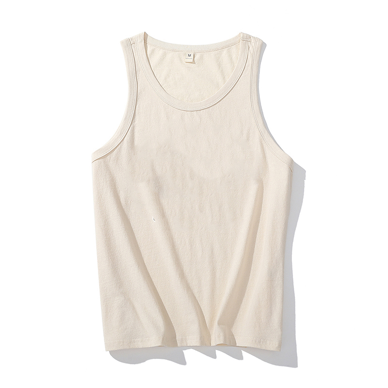 Plus-Size Men's Vest Made of Xinjiang Pure Cotton, Suitable for Sports and Fitness, Can Be Worn as an Undershirt or Outerwear, Trendy Cotton T-Shirt for Men