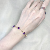 Natural Uruguay Amethyst Bracelet Womens Good Luck Lucky Student Industry Examination