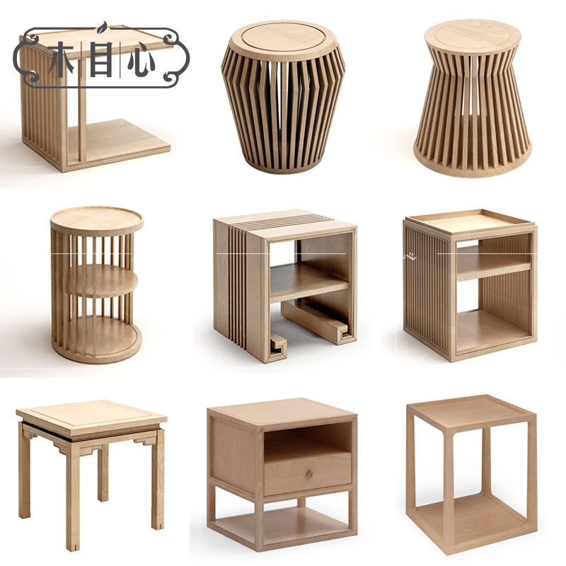 New Chinese Solid Wood Tea Table Living Room Modern Sofa Side A Few Cabinets Brief Zen square tea table Round a few Negotiations Table small tea table