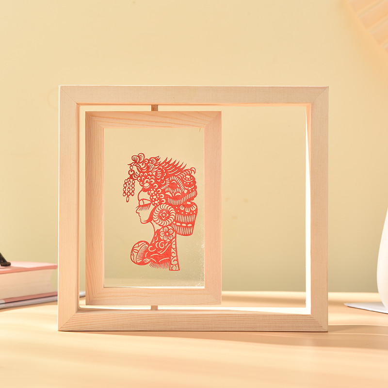 Paper-cut photo frame handmade folk craft gift decoration Chinese style characteristic decoration decoration Chinese traditional folk small gift