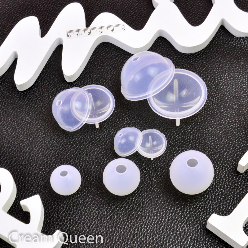 Mirror-free grinding circular spherical cosmic ball semi-translucent silicone mold DIY crystal droplet UV glue