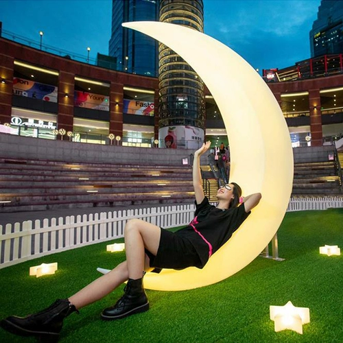 Сеть красный свет лунный свет брак на открытом воздухе водонепроницаемый полумесяц солнечный сад парк торговый центр