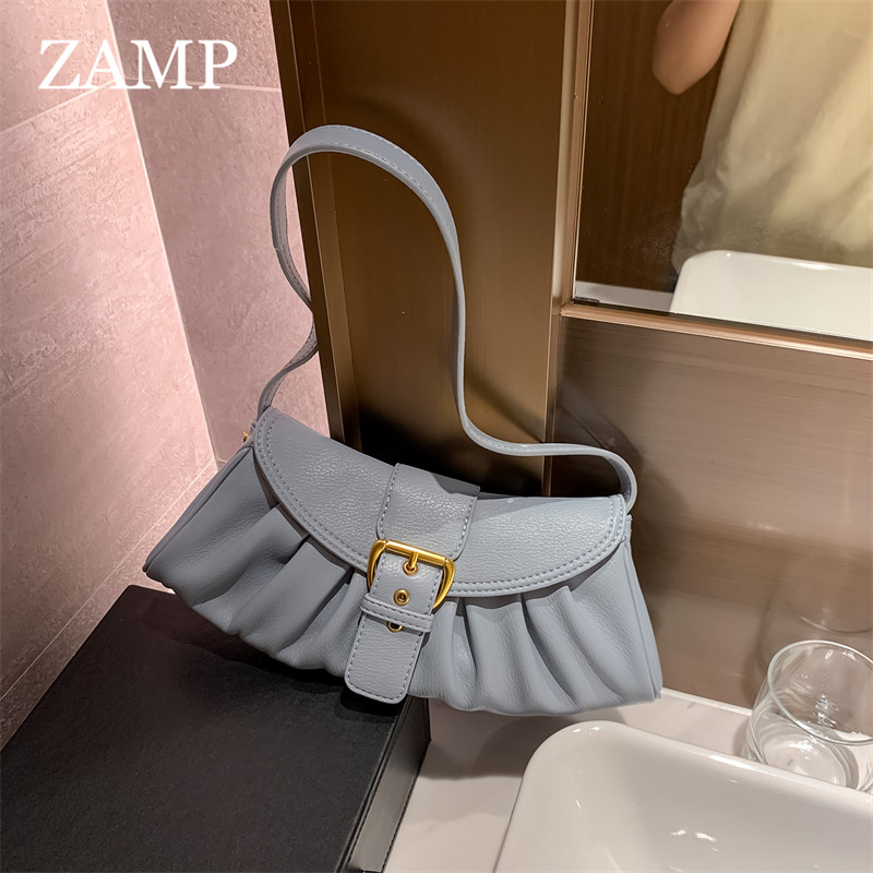French ZAMP counter women's bag fashion all-match fold cloud dumpling bag Messenger shoulder armpit baguette bag