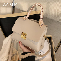 French ZAMP special cabinet womens kit new fashion 100 lap texture small square bag single shoulder inclined satchel handbag