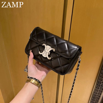 Compteur ZAMP français Xiaoxiangfeng 2024 nouveau sac pour femme en cuir véritable de luxe léger sac à bandoulière en chaîne en losange petit sac carré