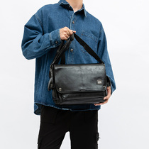 MK2022 new single-shoulder bag men's bag tide plate diagonal shoulder bag leisure postman bag leather little shoulder bag men's Korean version