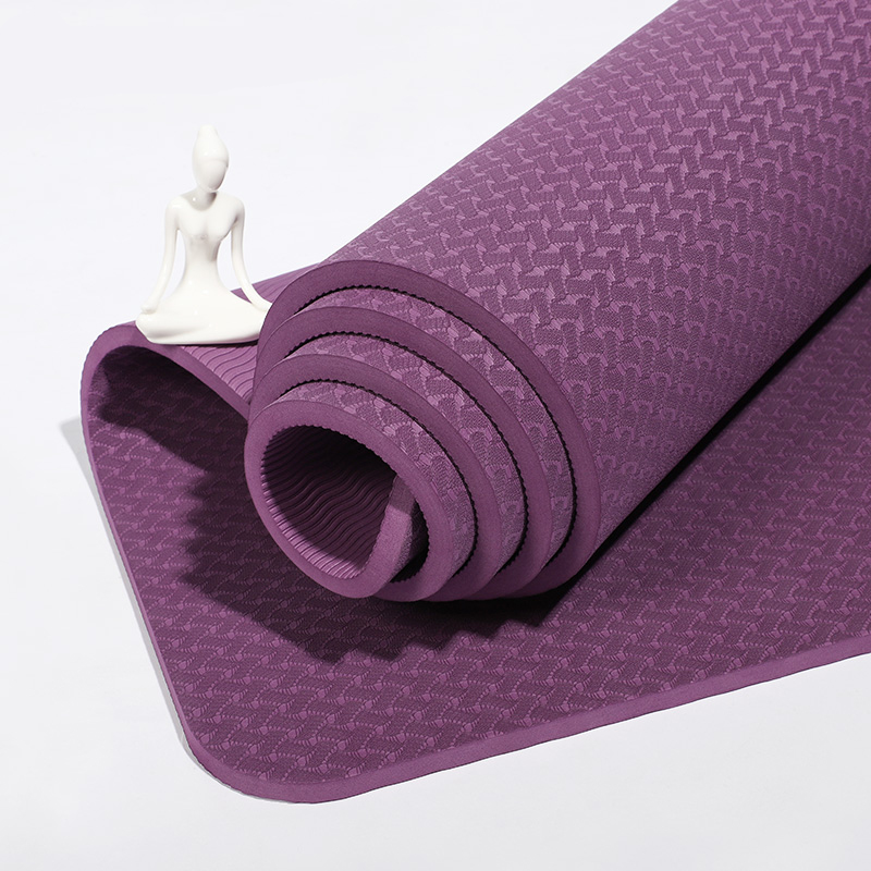 tpe yoga mat beginner scholars thickened widened female non-slip yoga mat lengthened home men's fitness mat three sets