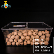 Chenou food box Supermarket snack box Leisure plastic display box Bulk dried fruit box Transparent 30*40 with lid