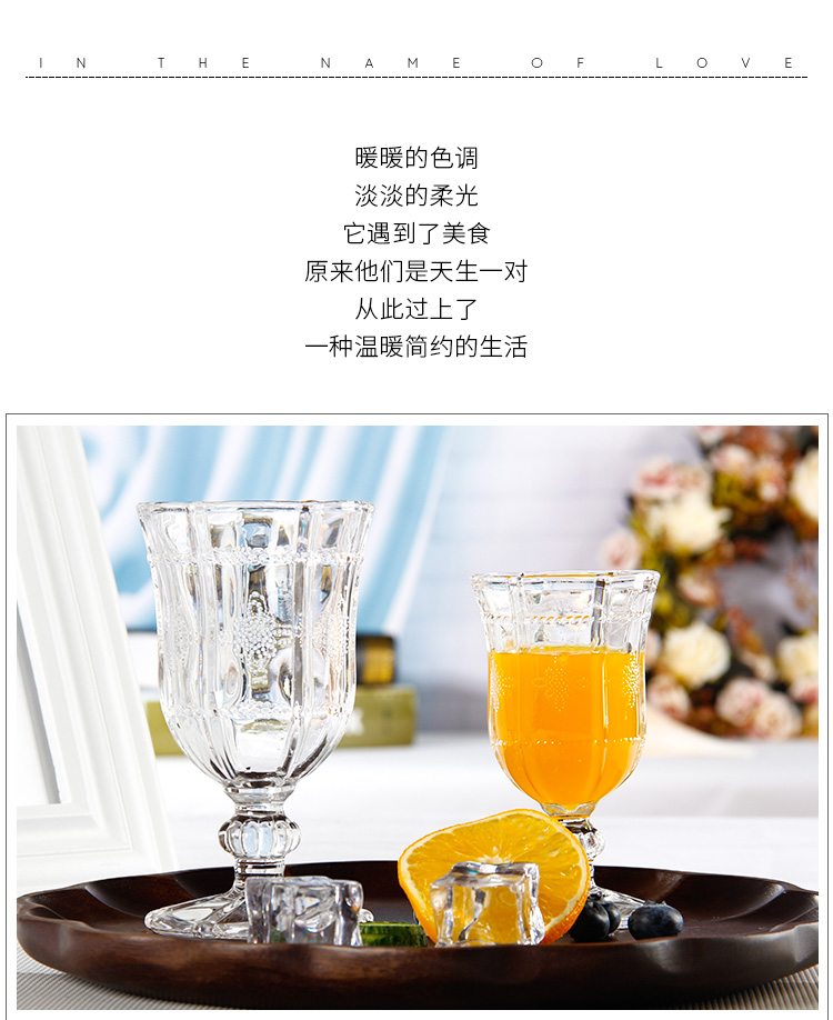 Vintage Trung Quốc nút rượu thủy tinh ly rượu sâm banh thủy tinh châu Âu chạm nổi cốc rượu vang sáng tạo rượu vang đỏ rượu thủy tinh cốc ly uống rượu vang đỏ