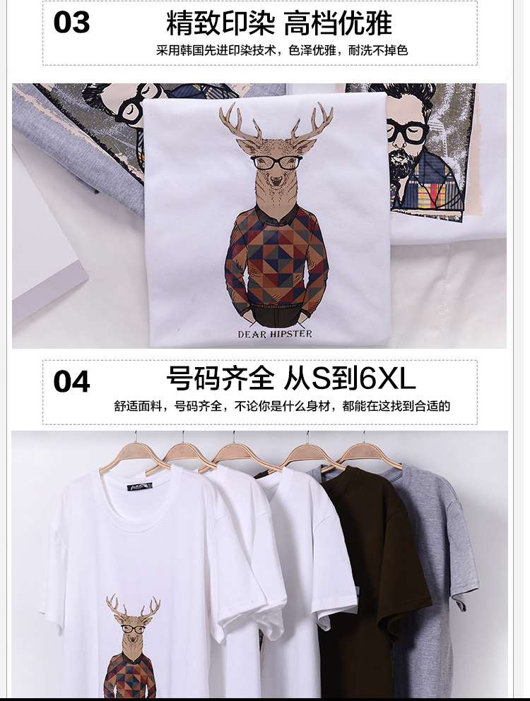 Áo thun nam tay ngắn mùa hè cotton cộng với phân bón XL vòng cổ rộng nam rộng béo phần mỏng tay áo áo thun form rộng nam