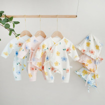 Newborn clothes cotton ONEI clothes spring and autumn baby close clothes ha clothes newborn baby monk clothes autumn clothes butterfly clothes