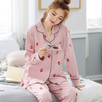 New side opening cotton moon clothes can be worn outside pregnant womens suit pajamas autumn and winter breastfeeding clothes home clothes