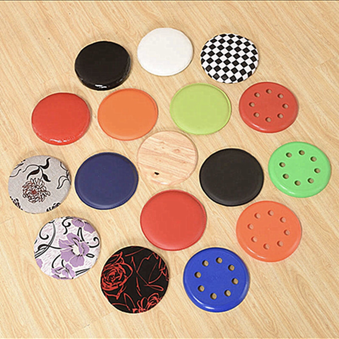 Stool surface cushion leather stool surface flannel upholstered steel stool cushion plastic eight-hole seat surface solid wood seat surface