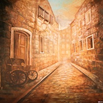 The scenic view of the character is written true 001