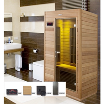 Finlands HARVIA SR series far-infrared light wave health and wellness room is made of Canadian cedar wood