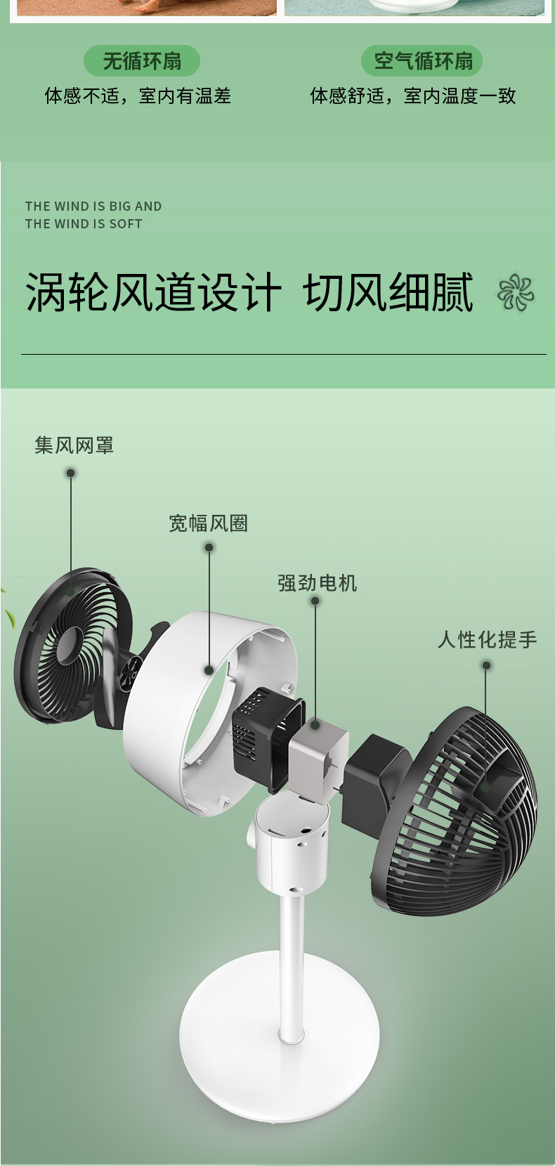 康佳 遥控款 静音空气循环扇 6米送风距离 图5