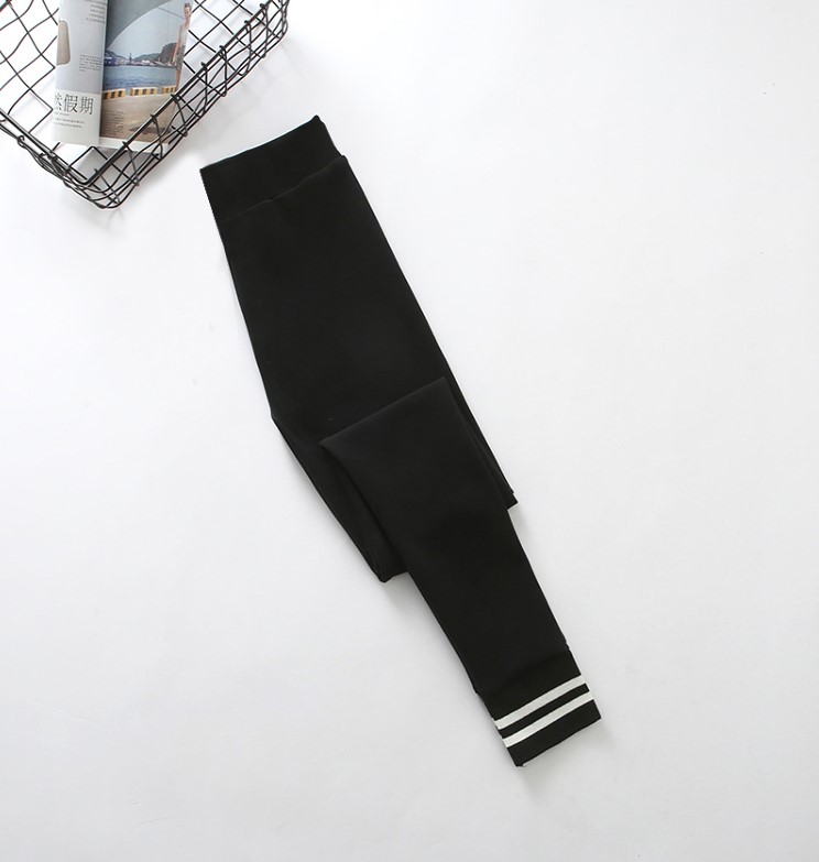 Mùa thu và mùa đông ren chân di chuyển xà cạp phụ nữ mặc quần cotton dày cộng với quần nhung cao eo là quần chân mỏng quần nữ đẹp