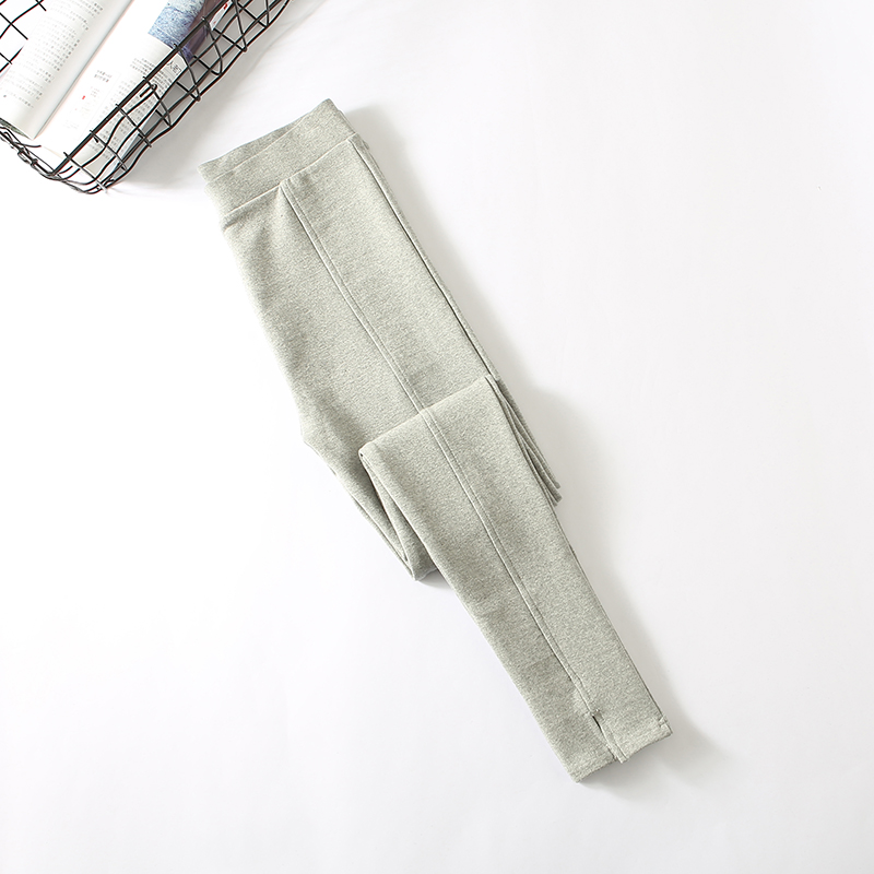 Quần legging mùa thu đông 2018 phiên bản mới của nữ Hàn Quốc của quần bó sát màu đen bó sát đan mềm mại quần áo công sở nữ