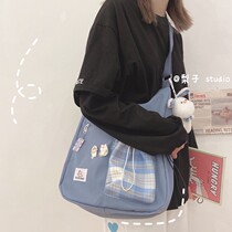 Large Capacity Canvas Bag Package Women 2021 New Cute Day Ensemble Single Shoulder Big Bag 100 hitch class Inclined Satchel Bag